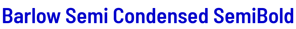 Barlow Semi Condensed SemiBold 字体